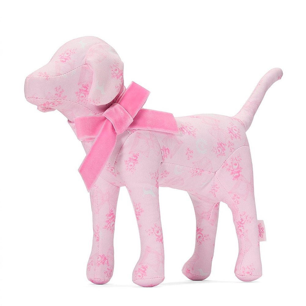 Victorias Secret PINK x LoveShackFancy Beaux Icons Plush Dog OS Pink Floral - Picture 3 of 4